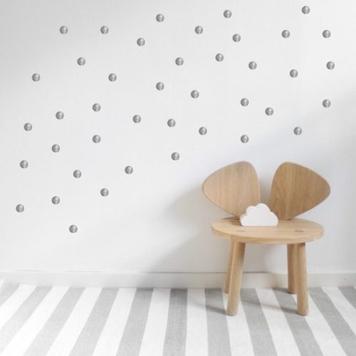 Wall Stickers for kids Graphite Grey Dots for the Nursery Walls