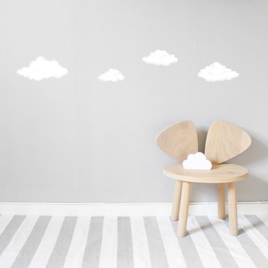 White Cloud Wall Stickers for Kids and Nurseries