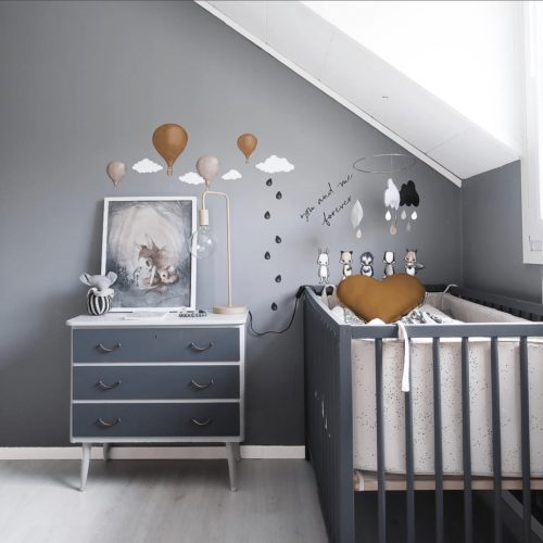 Stickstay black drops nursery wall stickers decals for kids bedrooms