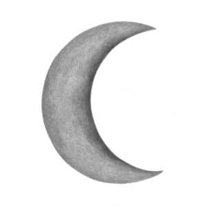 Dark Grey Crescent Moon wall sticker