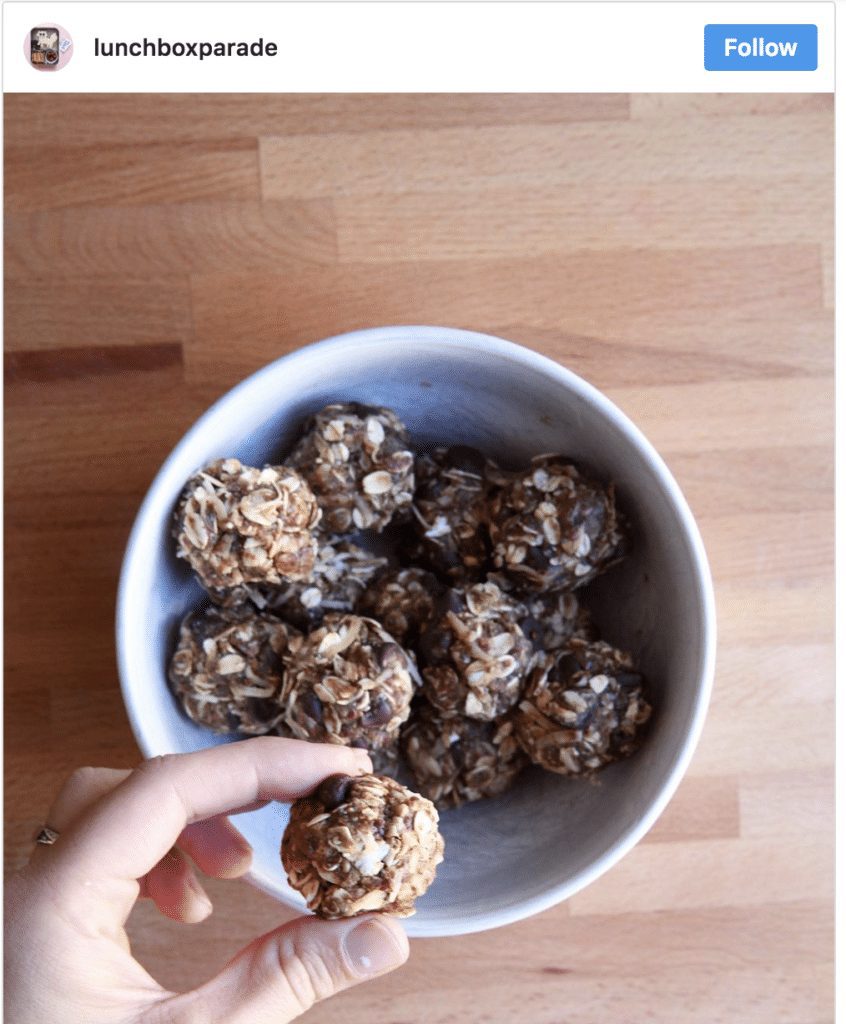 Homemade healthy protein balls for kids with nuts and dates