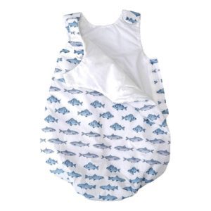 Garbo and Friends fish patterned safe sleeping baby sleeping bag