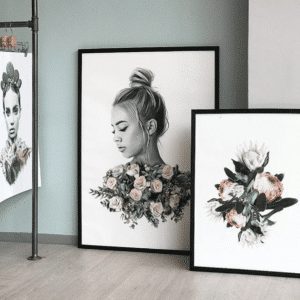 Linn Wold large floral art prints for interior home design