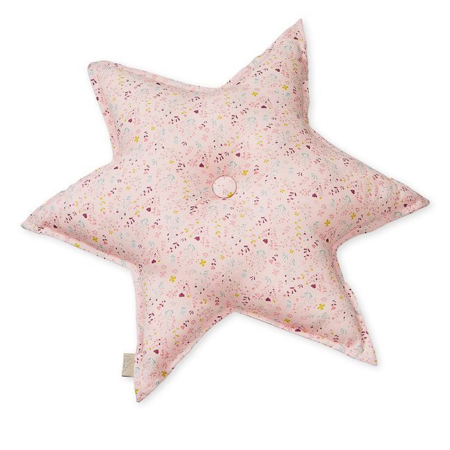 Cam Cam star shaped decorative cushion for nursery fleur pink