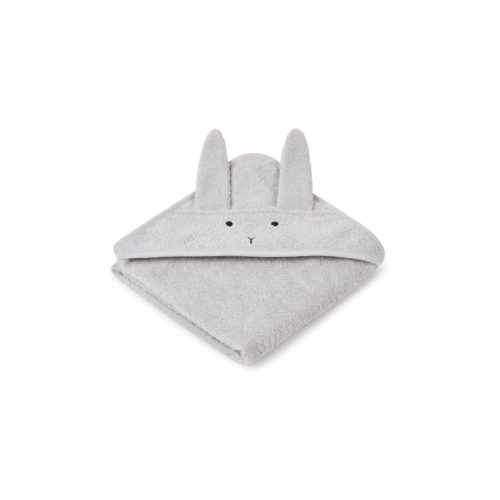 Hooded Baby towel grey bunny with ears