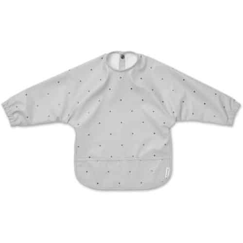 Smock bib in grey with dots for kids