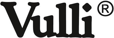 Black white logo of Vulli