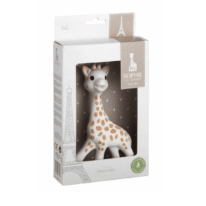 baby natural rubber teething toy in gift box