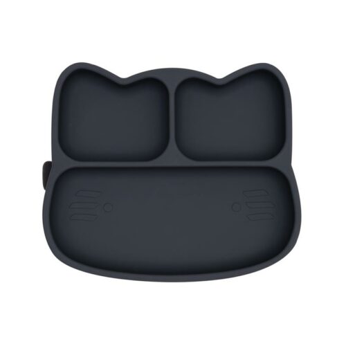 Charcoal Cat Shaped Silicone Suction baby suction plate